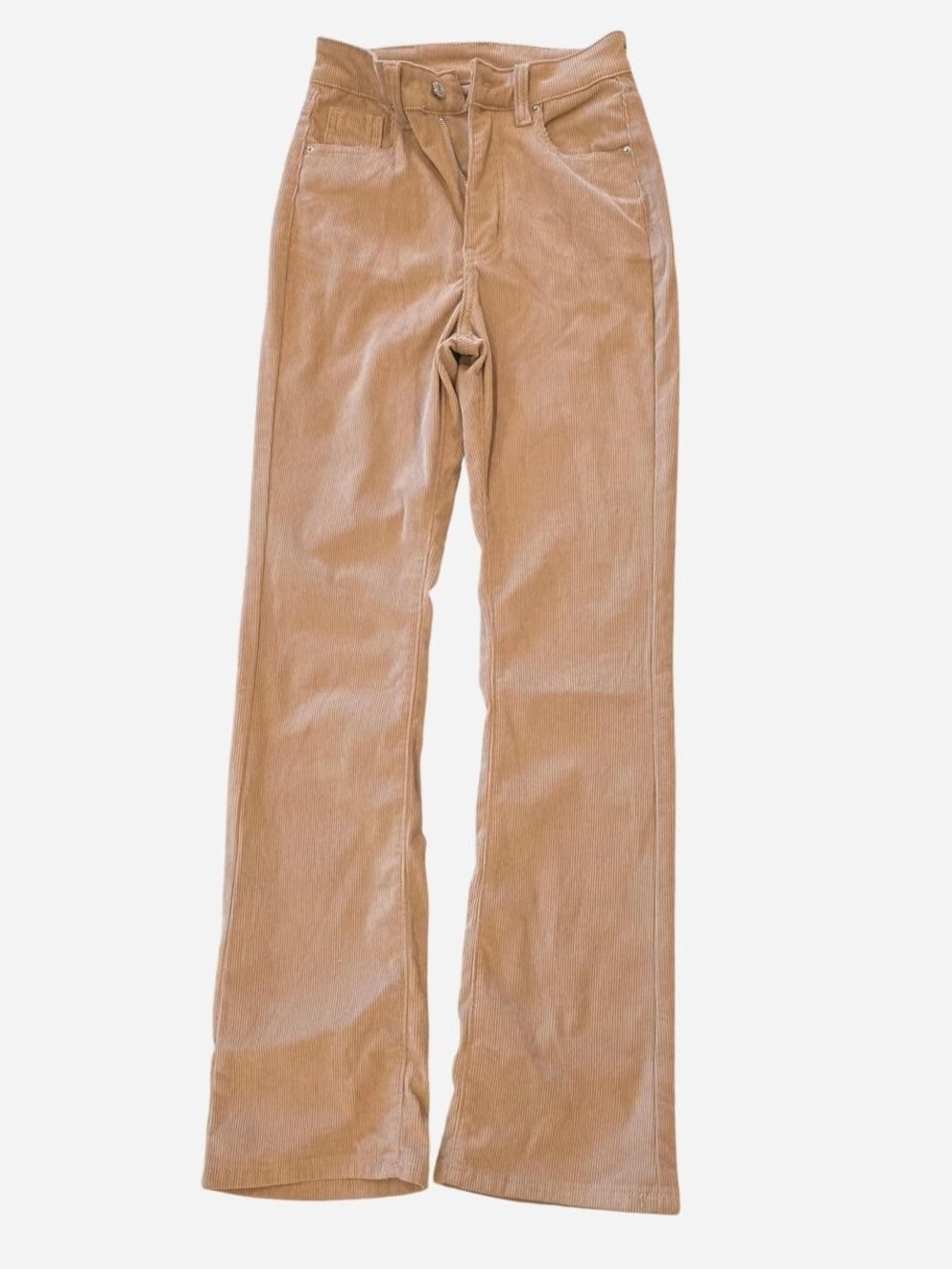 High-Rise Corduroy Flared Pants in Camel